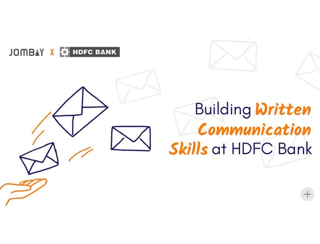 Building WRITTEN COMMUNICATION Skills at HDFC Bank